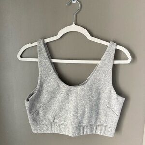 Under Armour Light Gray Scoop Neck Crop Bralette